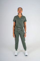 Essential Ava Jogger Scrub Pants - Eucalyptus