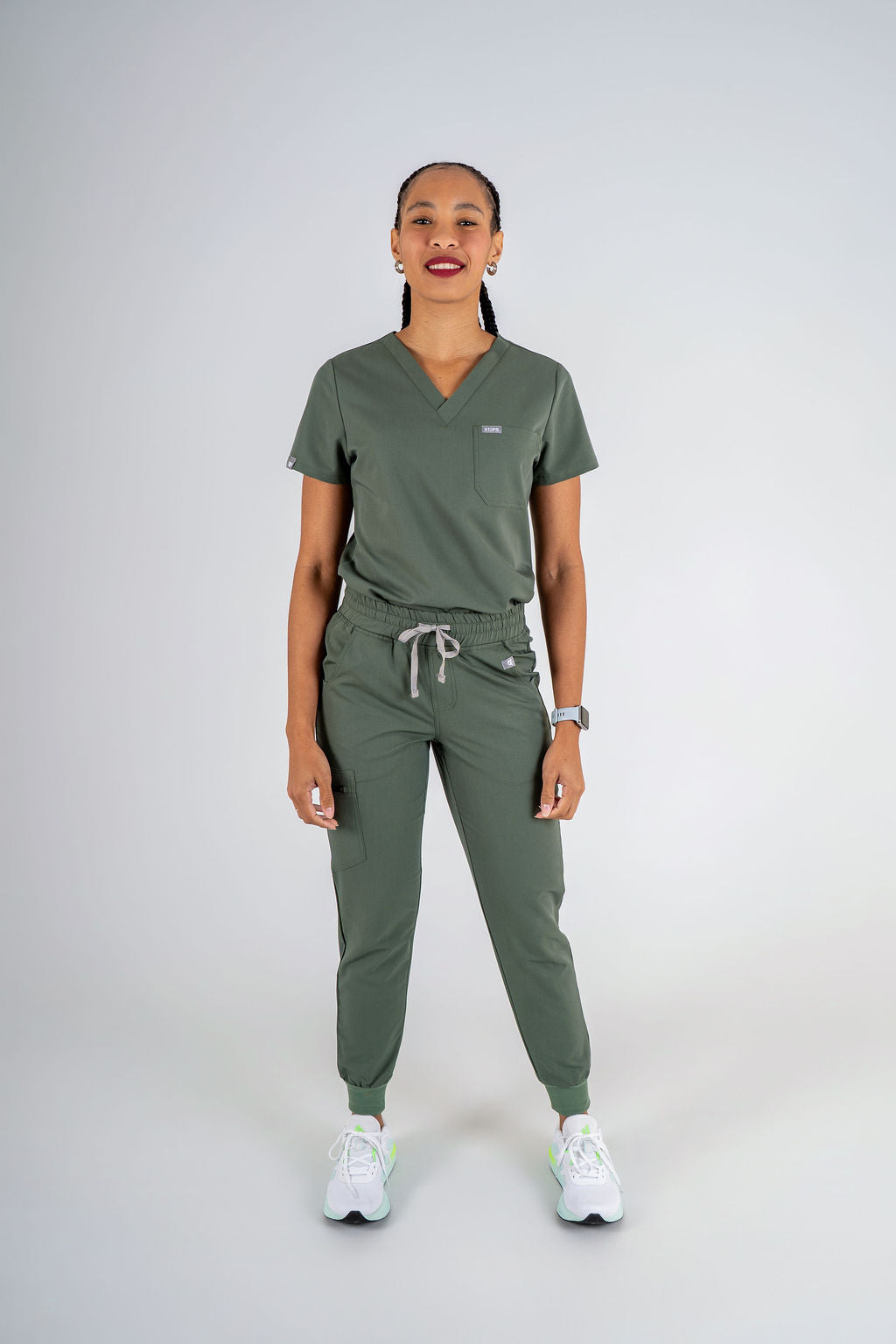 Essential Ava Jogger Scrub Pants - Eucalyptus
