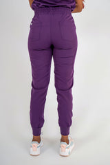 Essential Ava Jogger Scrub Pants - Purple Jam