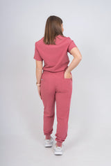 Mauvewood Amara Three-Pocket Scrub Top and Lara Jogger Set