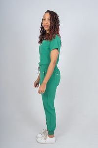 Surgical Green Amara Three-Pocket Scrub Top and Lara Jogger Set