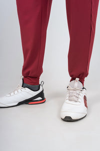Maroon Matteo Three-Pocket Scrub Top and Neo Jogger Set