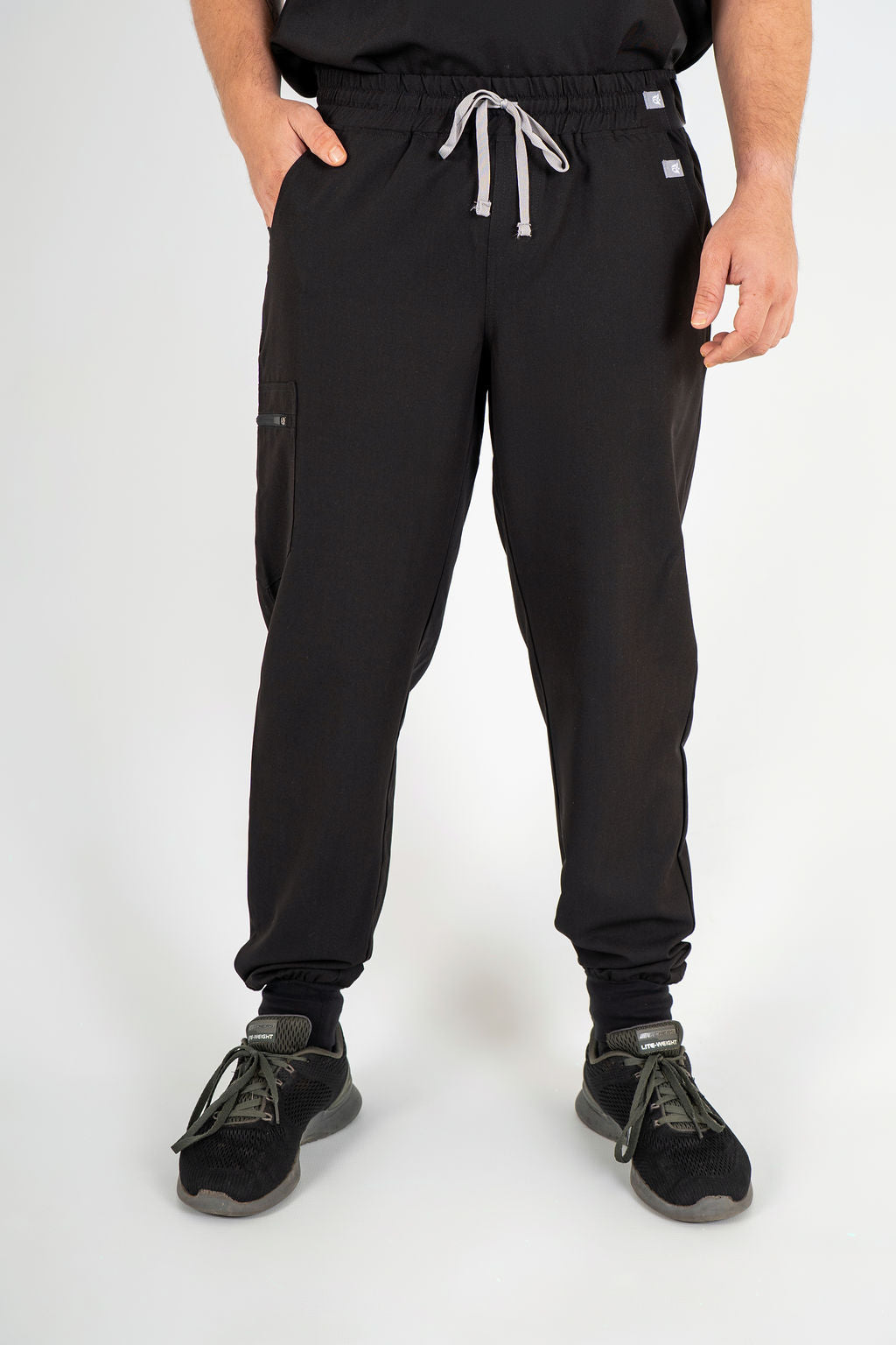 Essential Zac Jogger Scrub Pants - Black