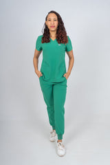 Surgical Green Amara Three-Pocket Scrub Top and Lara Jogger Set