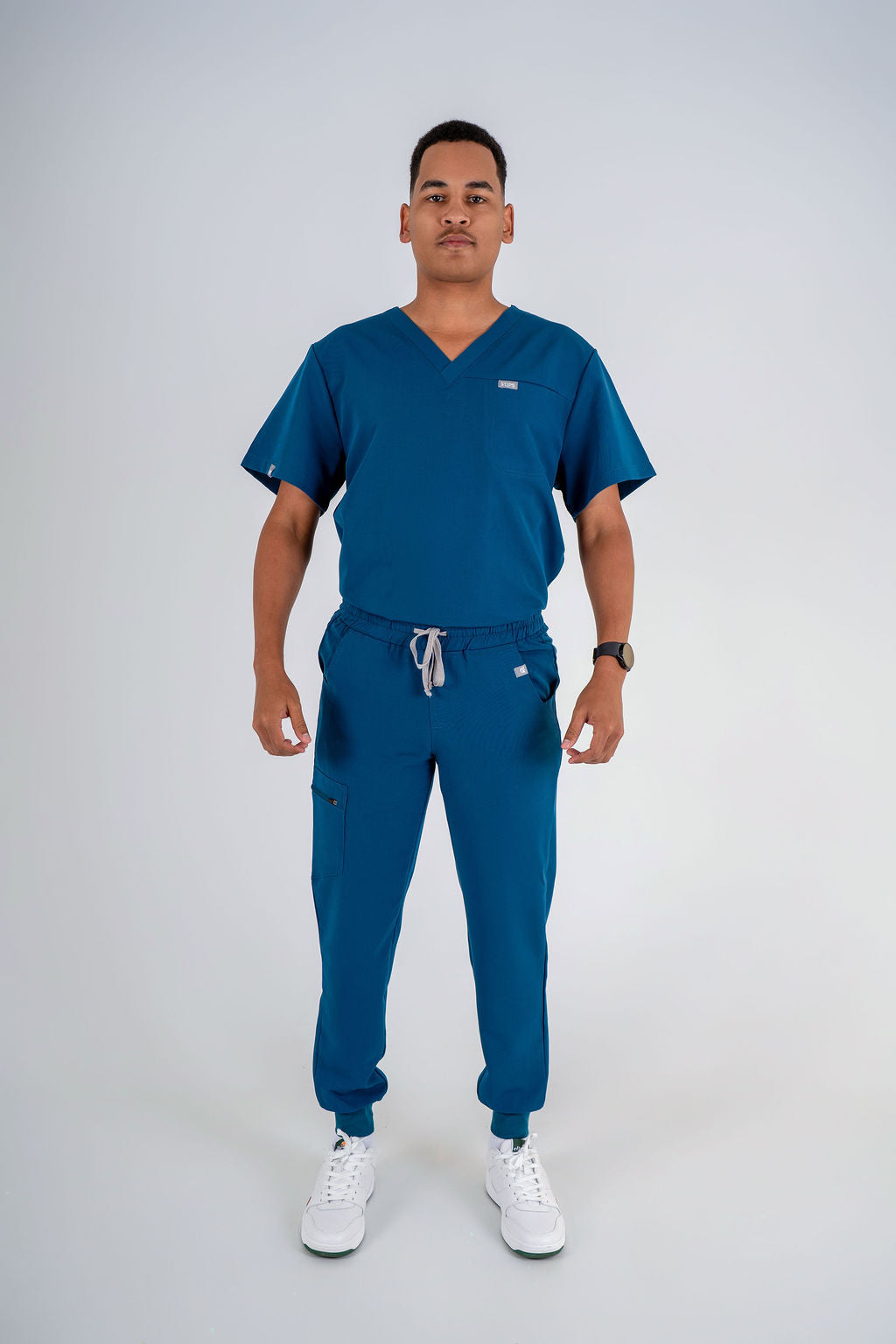 Essential Zac Jogger Scrub Pants - Carribean Blue