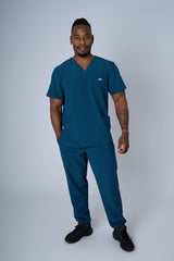 Deep Reef Alex Three-Pocket Scrub Top and Leo Jogger Set