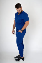 Azure Alex Three-Pocket Scrub Top and Leo Jogger Set