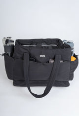 Quilted Tote Bag - Black