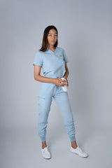 Seagull Ella Three-Pocket Scrub Top and Eva Jogger Set