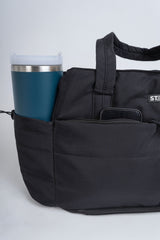 Quilted Tote Bag - Black