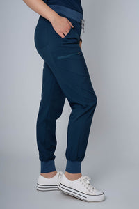 Deep Reef Ella Three-Pocket Scrub Top and Eva Jogger Set