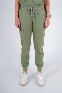 Essential Ava Jogger Scrub Pants - Jade