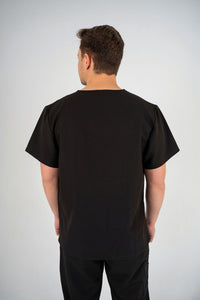 Essential Jack One-Pocket Scrub Top - Black