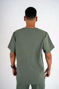 Essential Jack One-Pocket Scrub Top - Eucalyptus