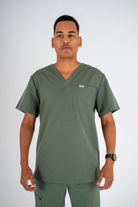 Essential Jack One-Pocket Scrub Top - Eucalyptus
