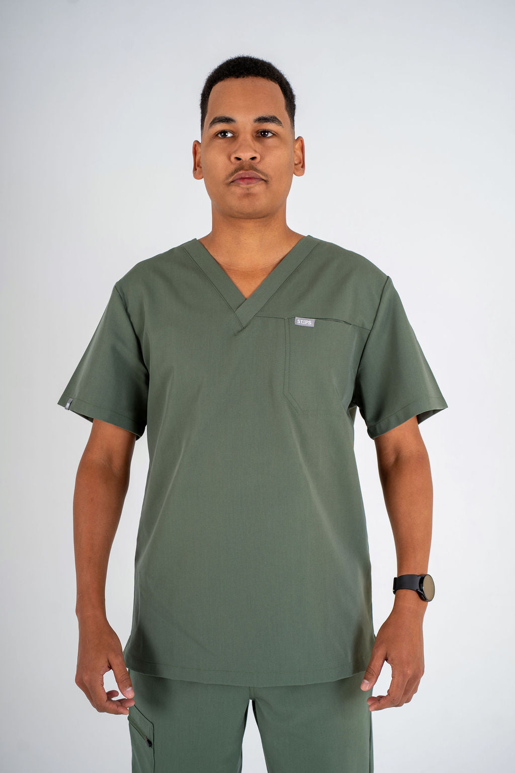Essential Jack One-Pocket Scrub Top - Eucalyptus