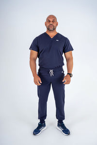 Essential Zac Jogger Scrub Pants - Navy