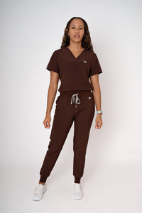 Cocoa Ella Three-Pocket Scrub Top and Eva Jogger Set