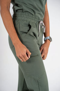 Essential Ava Jogger Scrub Pants - Eucalyptus