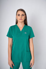 Foliage Ella Three-Pocket Scrub Top and Eva Jogger Set