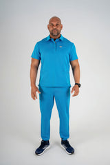 Matteo Three-Pocket Scrub Top and Neo Jogger Set - Peacock