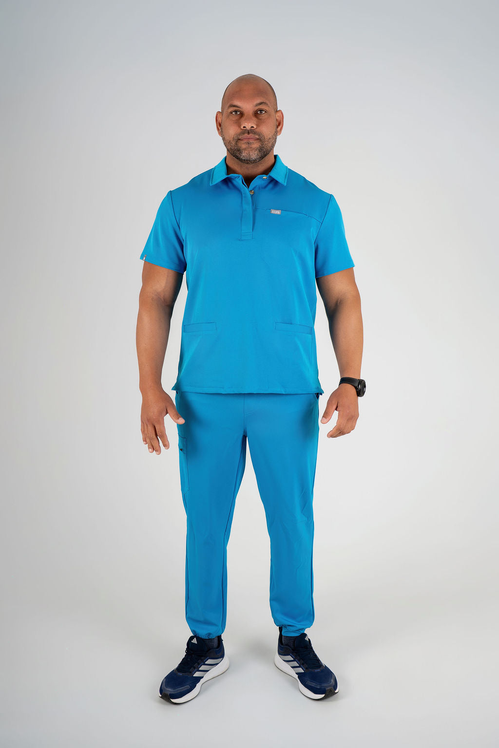 Matteo Three-Pocket Scrub Top and Neo Jogger Set - Peacock