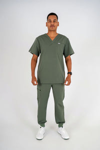 Essential Jack One-Pocket Scrub Top - Eucalyptus