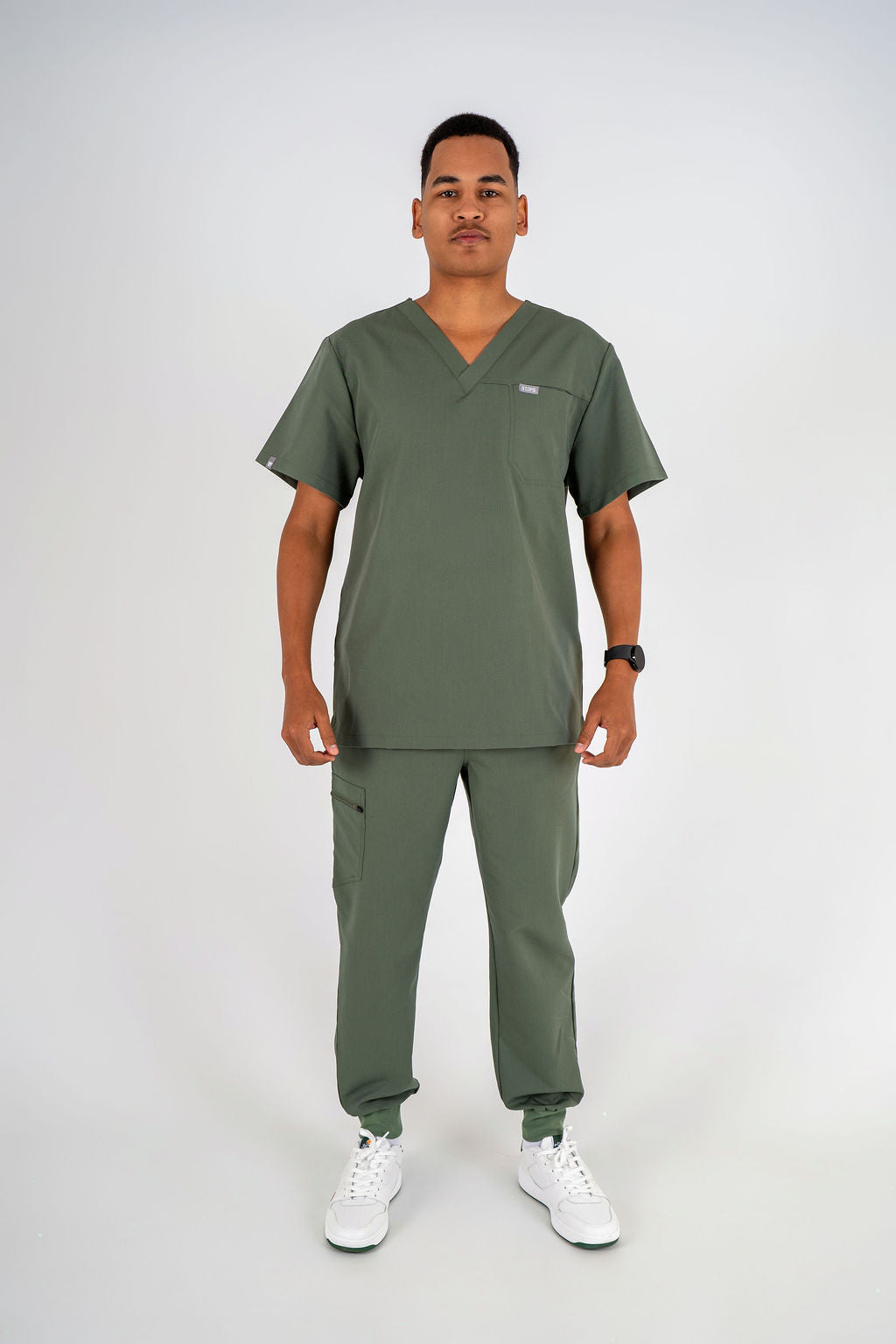 Essential Jack One-Pocket Scrub Top - Eucalyptus