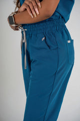Essential Ava Jogger Scrub Pants - Carribean Blue