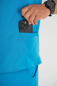 Matteo Three-Pocket Scrub Top and Neo Jogger Set - Peacock