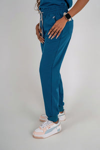 Essential Ava Jogger Scrub Pants - Carribean Blue