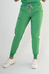 Moss Ella Three-Pocket Scrub Top and Eva Jogger Set