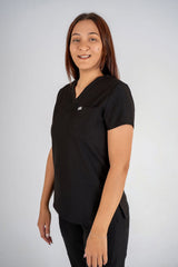 Essential Jane One-Pocket Scrub Top - Black