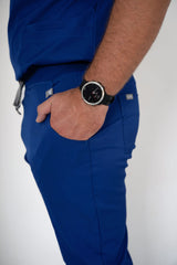 Azure Alex Three-Pocket Scrub Top and Leo Jogger Set