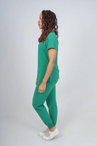 Surgical Green Amara Three-Pocket Scrub Top and Lara Jogger Set