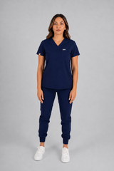 Essential Jane One-Pocket Scrub Top - Navy
