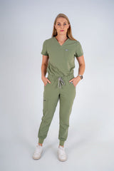 Essential Jane One-Pocket Scrub Top - Jade