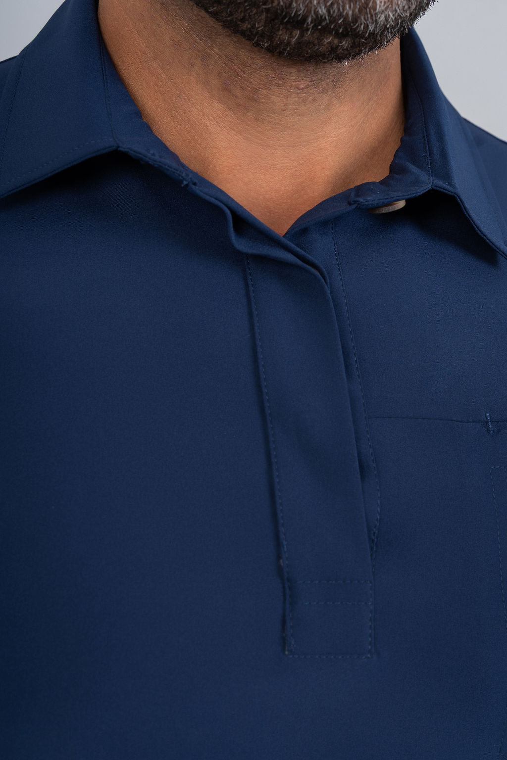 Navy Matteo Three-Pocket Scrub Top and Neo Jogger Set