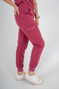Essential Ava Jogger Scrub Pants - Grape