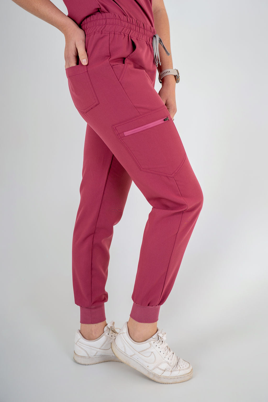 Essential Ava Jogger Scrub Pants - Grape