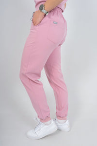 Pastel Pink Amara Three-Pocket Scrub Top and Lara Jogger Set