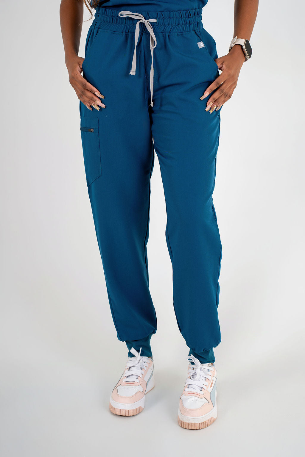 Essential Ava Jogger Scrub Pants - Carribean Blue
