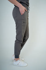 Carbon Ella Three-Pocket Scrub Top and Eva Jogger Set