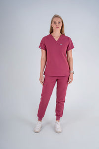 Essential Jane One-Pocket Scrub Top - Grape