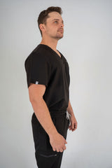 Essential Jack One-Pocket Scrub Top - Black