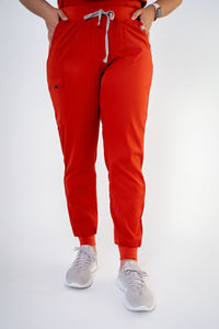 Auburn Ella Three-Pocket Scrub Top and Eva Jogger Set