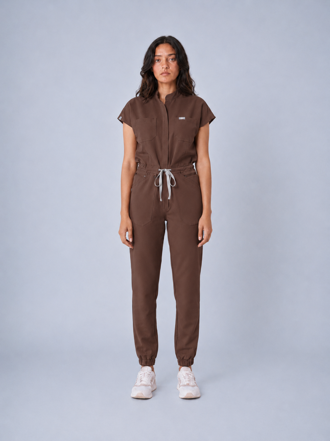 Mocha Essential Jude Scrub Jumpsuit