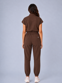 Mocha Essential Jude Scrub Jumpsuit