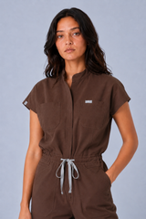 Mocha Essential Jude Scrub Jumpsuit