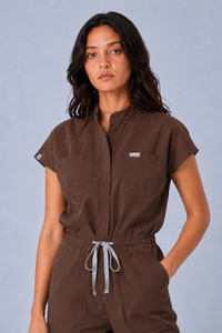 Mocha Essential Jude Scrub Jumpsuit